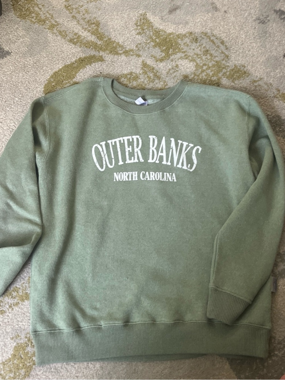 Outer Banks North Carolina Safe Green Crewneck Sweatshirt